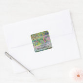 Claude Monet - De Irisentuin in Giverny Vierkante Sticker (Envelop)