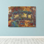 Claude Monet | De Japanse brug Canvas Afdruk (Insitu (Houten vloer))