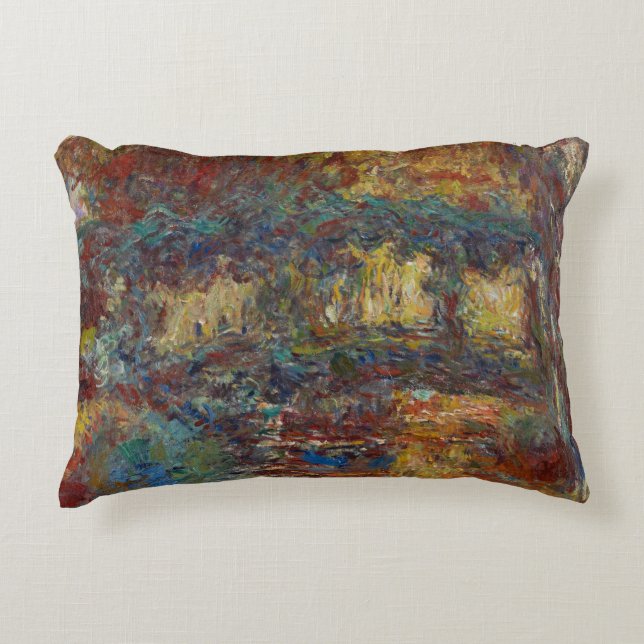 Claude Monet | De Japanse brug Decoratief Kussen (Voorkant)