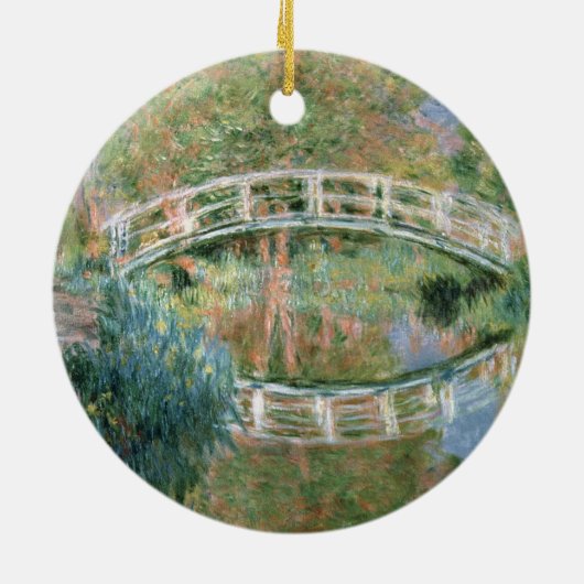 Claude Monet | De Japanse brug, Giverny Keramisch Ornament (Achterkant)