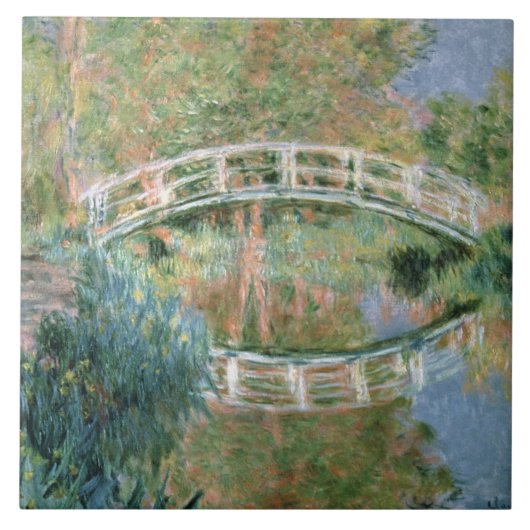 Claude Monet | De Japanse brug, Giverny Tegeltje (Voorkant)