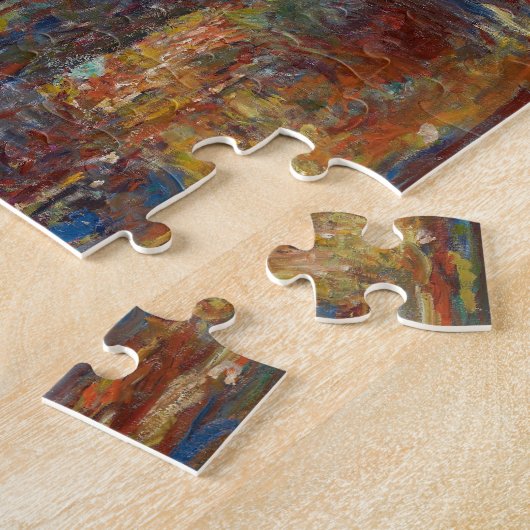 Claude Monet | De Japanse brug Legpuzzel (Zijkant)