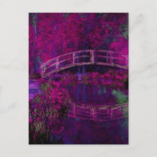 Claude Monet De Japanse Brug paarse Briefkaart (Voorkant)