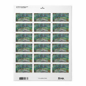 Claude Monet De Japanse voetbalbrug Etiket (Full Sheet)