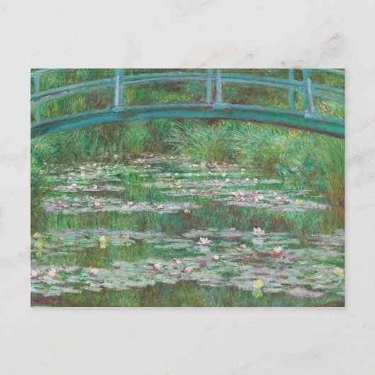 Claude Monet - De Japanse voetbalbrug Feestdagenkaart (Voorkant)
