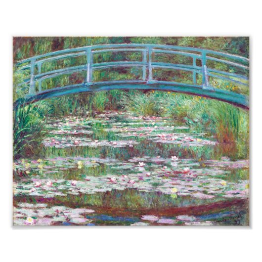 Claude Monet De Japanse voetbalbrug Foto Afdruk (Voorkant)
