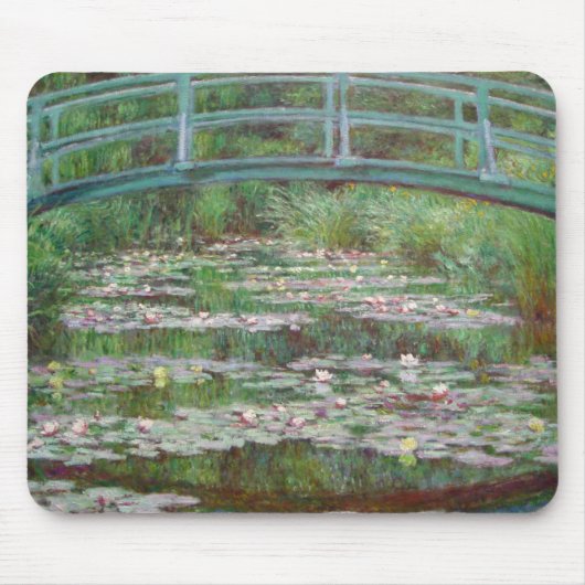 Claude Monet - De Japanse voetbalbrug Muismat (Voorkant)