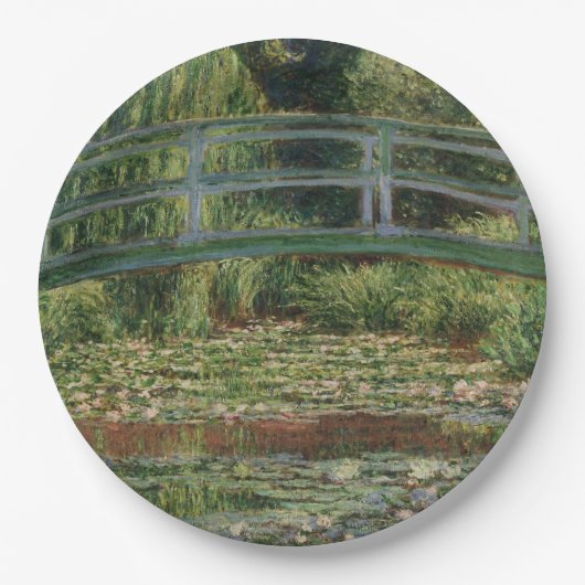 Claude Monet - De Japanse voetbalbrug Papieren Bordje (Voorkant)