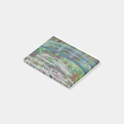 Claude Monet De Japanse voetbalbrug Post-it® Notes (Schuin)