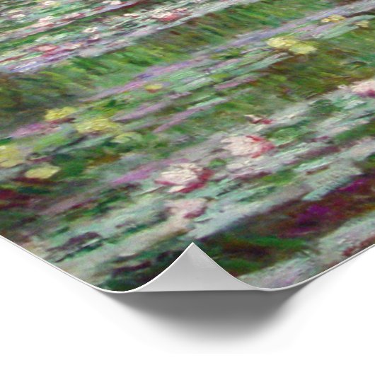 Claude Monet - De Japanse voetbalbrug Poster (Hoek)