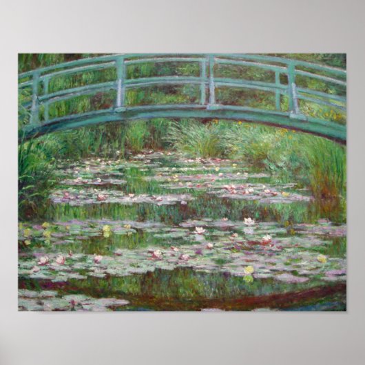 Claude Monet - De Japanse voetbalbrug Poster (Voorkant)