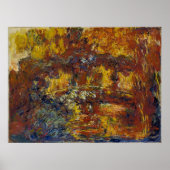 Claude Monet - De Japanse voetbalbrug Poster (Voorkant)
