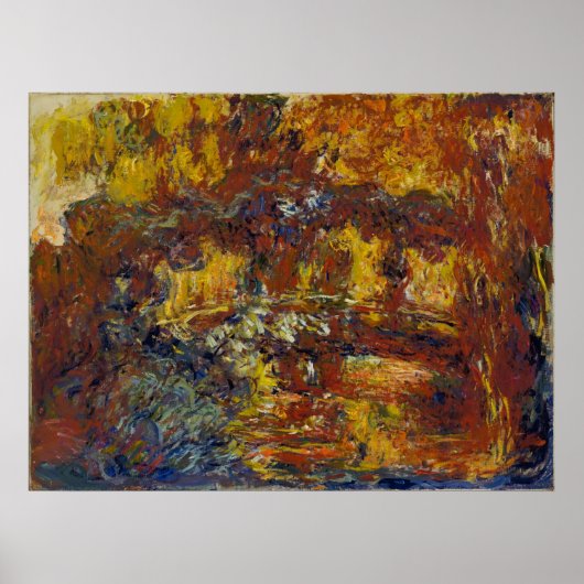Claude Monet - De Japanse voetbalbrug Poster (Voorkant)