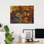 Claude Monet - De Japanse voetbalbrug Poster (Thuiskantoor)