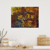 Claude Monet - De Japanse voetbalbrug Poster (Keuken)