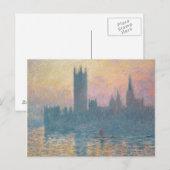 Claude Monet | De Kamers van het Parlement, Sunset Briefkaart (Voorkant / Achterkant)