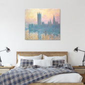 Claude Monet | De Kamers van het Parlement, Sunset Canvas Afdruk (Insitu (Slaapkamer))