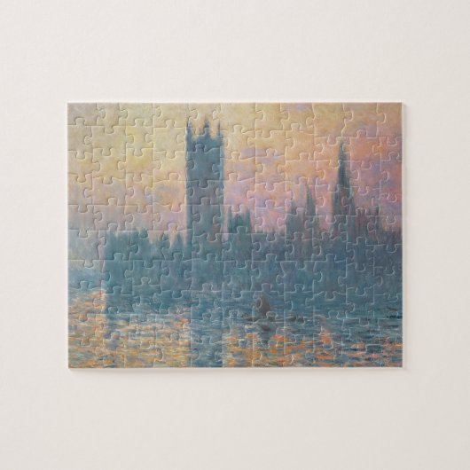 Claude Monet | De Kamers van het Parlement, Sunset Legpuzzel (Horizontaal)