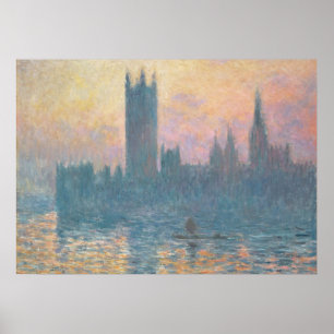 Claude Monet   De Kamers van het Parlement, Sunset Poster