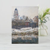 Claude Monet - De kerk in Vetheuil Bedankkaart (Staand voorkant)