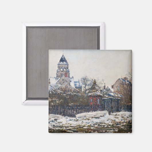 Claude Monet - De kerk in Vetheuil Magneet (Voorkant / Achterkant)