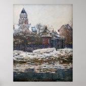 Claude Monet - De kerk in Vetheuil Poster (Voorkant)