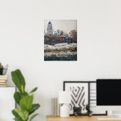 Claude Monet - De Kerk in Vetheuil Poster (Thuiskantoor)