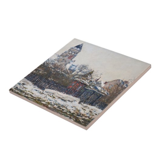 Claude Monet - De kerk in Vetheuil Tegeltje (Zijkant)