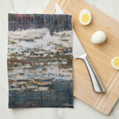 Claude Monet - De kerk in Vetheuil Theedoek (Quarter Fold)