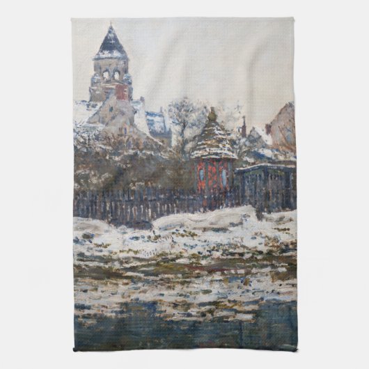 Claude Monet - De kerk in Vetheuil Theedoek (Verticaal)