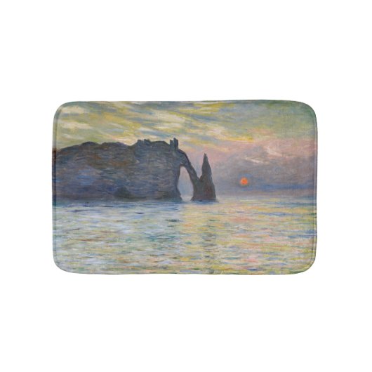 Claude Monet - De Klif, Etretat, Zonsondergang Badmat (Voorkant)