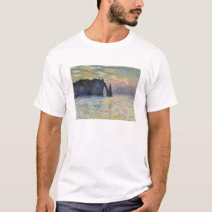 Claude Monet - De Klif, Etretat, Zonsondergang T-shirt