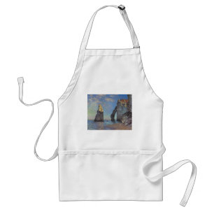 Claude Monet de Klippen bij de Giften van het Lot Standaard Schort