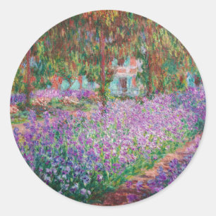 Claude Monet - De Kunstenaarstuin in Giverny Ronde Sticker
