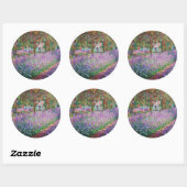 Claude Monet - De Kunstenaarstuin in Giverny Ronde Sticker (Vel)