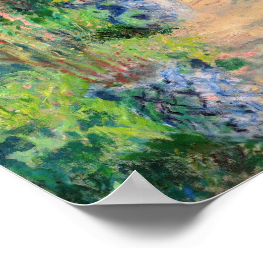 Claude Monet - De kunstenaarstuin in Vetheuil Poster (Hoek)