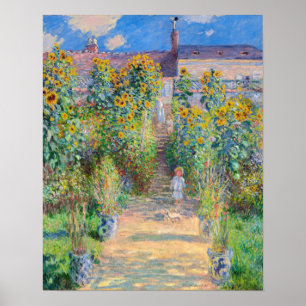 Claude Monet - De kunstenaarstuin in Vetheuil Poster