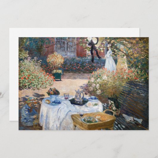 Claude Monet - De lunch, decoratief paneel Bedankkaart (Voorkant / Achterkant)