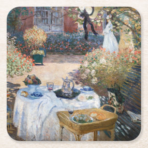 Claude Monet - De lunch, decoratief paneel Kartonnen Onderzetters