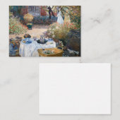 Claude Monet - De Lunch, decoratief paneel Notitiekaartje (Voorkant / Achterkant)