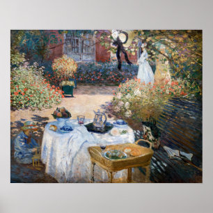 Claude Monet - De Lunch, decoratief paneel Poster