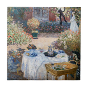Claude Monet - De lunch, decoratief paneel Tegeltje
