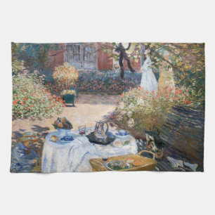 Claude Monet - De lunch, decoratief paneel Theedoek