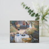 Claude Monet - De Luncheon, decoratief paneel Briefkaart (Staand voorkant)