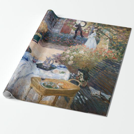 Claude Monet - De Luncheon, decoratief paneel Cadeaupapier (Uitgerold)