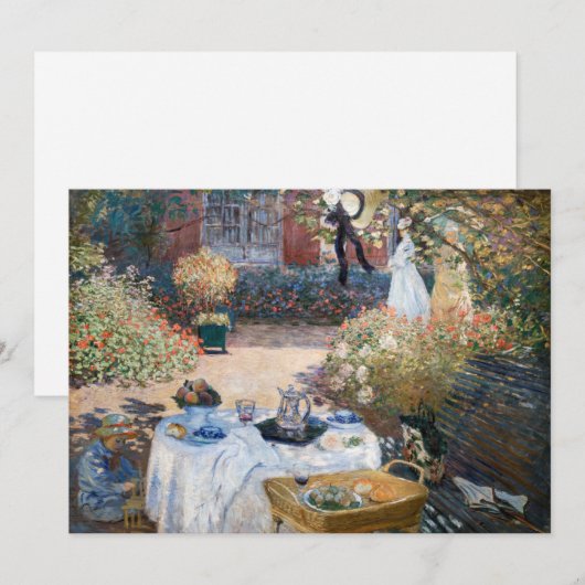 Claude Monet - De Luncheon, decoratief paneel Kaart (Voorkant / Achterkant)