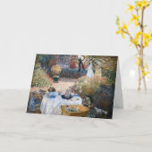 Claude Monet - De Luncheon, decoratief paneel Kaart (Gele Bloem)