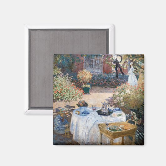 Claude Monet - De Luncheon, decoratief paneel Magneet (Voorkant / Achterkant)