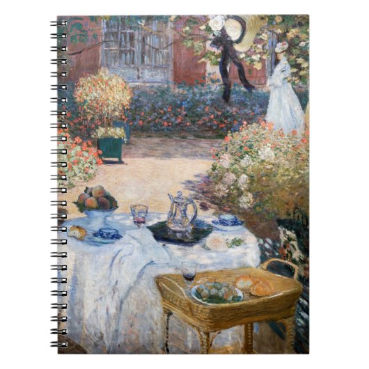 Claude Monet - De Luncheon, decoratief paneel Notitieboek (Voorkant)