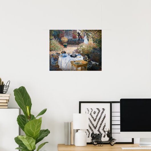 Claude Monet - De Luncheon, decoratief paneel Poster (Thuiskantoor)